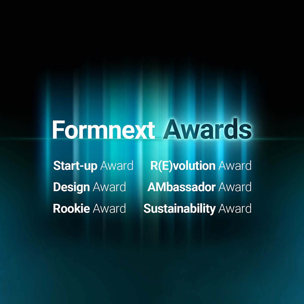 Sechs Kategorien der Formnext Awards 2024. Copyright Mesago Messe Frankfurt GmbH